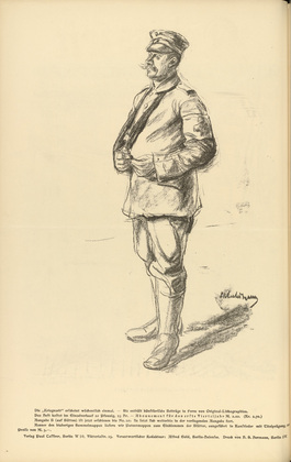 Max Liebermann. The Wounded One (Der Verwundete) (in-text plate, p. 110) from the periodical Kriegszeit. Künstlerflugblätter, vol. 1, no. 27 (17 Feb 1915). 1915