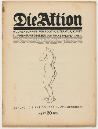 Die Aktion, vol. 3, no. 47. November 22, 1913