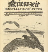 August Gaul. To England (Nach England)  (in-text plate, p. 111) from the periodical Kriegszeit. Künstlerflugblätter, vol. 1, no. 28 (24 Feb 1915). 1915