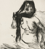 Lovis Corinth. Female Nude Study (Weibliche Aktstudie). 1919