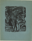 Ernst Ludwig Kirchner. Cover from the exhibition catalogue (Titelblatt des Ausstellungskatalogs) Grafik E.L. Kirchner. (1919, published 1920)