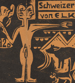 Ernst Ludwig Kirchner. Cover from exhibition catalogue (Titelblatt des Ausstellungskatalogs) Schweizer Arbeit von E.L. Kirchner 1916-1920. (1921)