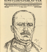 Erich Büttner. Lieutenant General von Ludendorff (Generalleutnant v. Ludendorff)  (in-text plate, p. 115) from the periodical Kriegszeit. Künstlerflugblätter, vol. 1, no. 29 (3 March 1915). 1915