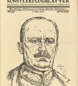 Erich Büttner. Lieutenant General von Ludendorff (Generalleutnant v. Ludendorff)  (in-text plate, p. 115) from the periodical Kriegszeit. Künstlerflugblätter, vol. 1, no. 29 (3 March 1915). 1915
