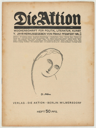 Ernst Moritz Engert. Die Aktion, vol. 5, no. 31/32. August 7, 1915