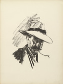 Max Liebermann. Self-Portrait (Selbstbildnis) (plate 2) from the illustrated book Deutsche Graphiker der Gegenwart (German Printmakers of Our Time). 1920 (print executed 1917)
