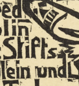 Ernst Ludwig Kirchner. Title page from the illustrated book Das Stiftsfräulein und der Tod. (1912, published 1913)