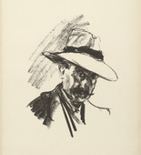 Max Liebermann. Self-Portrait (Selbstbildnis) (plate 2) from the illustrated book Deutsche Graphiker der Gegenwart (German Printmakers of Our Time). 1920 (print executed 1917)