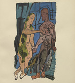 Oskar Kokoschka. Plate (folio 4) from Mörder, Hoffnung der Frauen (Murderer, Hope of Women). (1916)