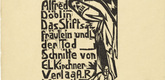 Ernst Ludwig Kirchner. Title page from the illustrated book Das Stiftsfräulein und der Tod. (1912, published 1913)