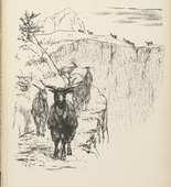 August Gaul. Goats (Ziegen) (plate 5) from the illustrated book Deutsche Graphiker der Gegenwart (German Printmakers of Our Time). 1920 (print executed c. 1916)