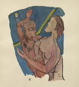 Oskar Kokoschka. Plate (folio 6) from Mörder, Hoffnung der Frauen (Murderer, Hope of Women). (1916)