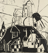 Lyonel Feininger. City on the Mountain (Stadt auf dem Berge). 1918