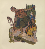 Oskar Kokoschka. Plate (folio 8) from Mörder, Hoffnung der Frauen (Murderer, Hope of Women). (1916)
