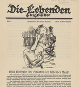 Conrad Felixmüller. The Far-Away Beloved (Die ferne Geliebte) (in-text plate, title page) from the periodical Die Lebenden, vol. 1, no. 1. 1923