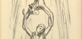 Emil Rudolf Weiss. Comforting Voice (Tröstende Stimme)  (plate, p. 117) from the periodical Kriegszeit. Künstlerflugblätter, vol. 1, no. 29 (3 March 1915). 1915
