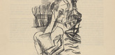 Conrad Felixmüller. The Far-Away Beloved (Die ferne Geliebte) (in-text plate, title page) from the periodical Die Lebenden, vol. 1, no. 1. 1923