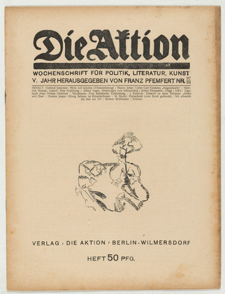 Marcel Slodki. Die Aktion, vol. 5, no. 37/38. September 18, 1915