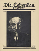 J. Fritz Zalisz. Carl Hauptmann (in-text plate, title page) from the periodical Die Lebenden, vol. 2, no. 1. 1928 (print executed 1926)