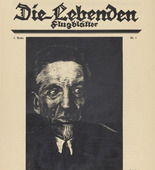 J. Fritz Zalisz. Carl Hauptmann (in-text plate, title page) from the periodical Die Lebenden, vol. 2, no. 1. 1928 (print executed 1926)