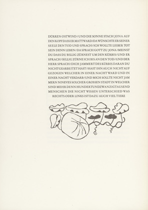 Gerhard Marcks. The Gourd (Der Kürbis) from Jonah (Jona). (1950)