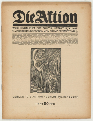 Die Aktion, vol. 6, no. 5/6. February 5, 1916