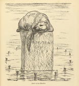 August Gaul. Idyll in the North Sea (Idyll in der Nordsee) (headpiece, p. 121) from the periodical Kriegszeit. Künstlerflugblätter, vol. 1, no. 30 (10 March 1915). 1915