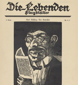 Karl Rössing. The Racketeer (Der Erpresser) (in-text plate, title page) from the periodical Die Lebenden, vol. 2, no. 2/3 (Dec 1928). 1928  (print executed 1927)