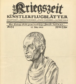 Max Liebermann. Kant (in-text plate, p. 123) from the periodical Kriegszeit. Künstlerflugblätter, vol. 1, no. 31 (17 March 1915). 1915