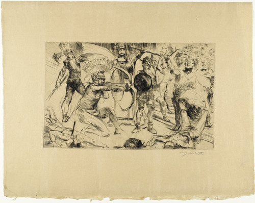Lovis Corinth. Odysseus and the Suitors (Odysseus und die Freier) from Classical Legends (Antike Legenden). (1919)