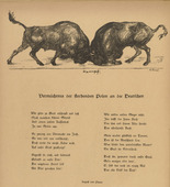 August Gaul. Victory (Sieg) (tailpiece, p. 10) from the periodical Kriegszeit. Künstlerflugblätter, vol. 1, no. 3 (16 Sept 1914). 1914