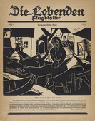 Oskar Gawell. Woman with Animals (Frau mit Tieren) (in-text plate, title page) from the periodical Die Lebenden, vol. 1, no. 3. 1924 (print executed 1922)