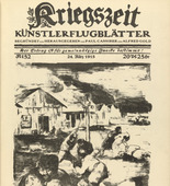 Willy Jaeckel. Massacre of the Jews (Juden-Massaker) (in-text plate, p. 127) from the periodical Kriegszeit. Künstlerflugblätter, vol. 1, no. 32 (24 March 1915). 1915