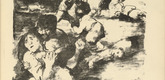 Willy Jaeckel. Massacre of the Jews (Juden-Massaker) (in-text plate, p. 127) from the periodical Kriegszeit. Künstlerflugblätter, vol. 1, no. 32 (24 March 1915). 1915