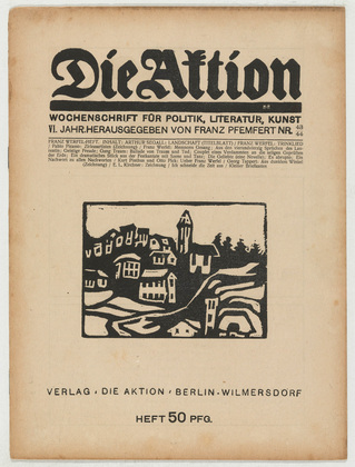 Arthur Segal. Die Aktion, vol. 6, no. 43/44. October 28, 1916