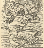 Ernst Barlach. Assault (Sturmangriff) (plate, p. 129) from the periodical Kriegszeit. Künstlerflugblätter, vol. 1, no. 32 (24 March 1915). 1915