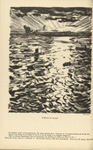 Ulrich Hübner. U-boats in Battle (U-Boote im Kampf) (in-text plate, p. 130) from the periodical Kriegszeit. Künstlerflugblätter, vol. 1, no. 32 (24 March 1915). 1915