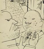 George Grosz. .a Dispute by Moonlight (Disput bei Mondschein) .b Two Men. (c. 1920)
