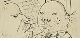George Grosz. .a Dispute by Moonlight (Disput bei Mondschein) .b Two Men. (c. 1920)