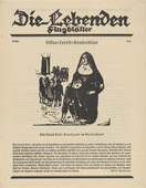 Christoph Voll. Punishment Scene at the Orphanage (Strafszene im Waisenhaus) (in-text plate, title page) from the periodical Die Lebenden, vol. 1, no. 7. 1925 (print executed 1924)