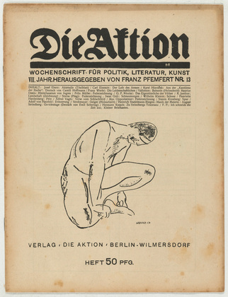 Ottheinrich Strohmeyer. Die Aktion, vol. 7, no. 13. March 30, 1917