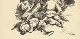 Willy Jaeckel. Przemysl (headpiece, p. 132) from the periodical Kriegszeit. Künstlerflugblätter, vol. 1, no. 33 (31 March 1915). 1915