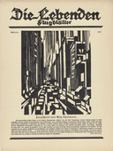 Max Thalmann. In-text plate (title page) from the periodical Die Lebenden, vol. 1, no. 9/10. 1927  (print executed 1926)