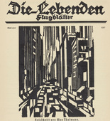 Max Thalmann. In-text plate (title page) from the periodical Die Lebenden, vol. 1, no. 9/10. 1927  (print executed 1926)