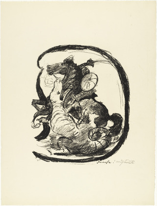 Lovis Corinth. Letter D (Buchstabe D) from the illustrated book in portfolio form The ABCs (Das ABC). (1916, published 1917)