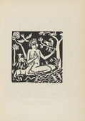Georg Schrimpf. Francis of Assisi (Franz von Assisi) (plate, number 1) from Der expressionistische Holzschnitt. 46. Ausstellung Neue Kunst. 1918