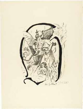 Lovis Corinth. Letter H (Buchstabe H) from the illustrated book in portfolio form The ABCs (Das ABC). (1916, published 1917)