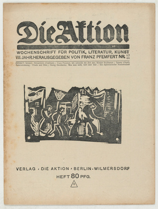 Wilhelm Schuler. Die Aktion, vol. 8, no. 43/44. November 2, 1918