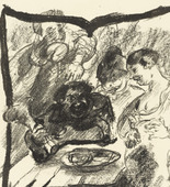 Lovis Corinth. Letter M (Buchstabe M) from the illustrated book in portfolio form The ABCs (Das ABC). (1916, published 1917)