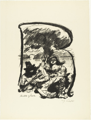 Lovis Corinth. Letter R (Buchstabe R) from the illustrated book in portfolio form The ABCs (Das ABC). (1916, published 1917)